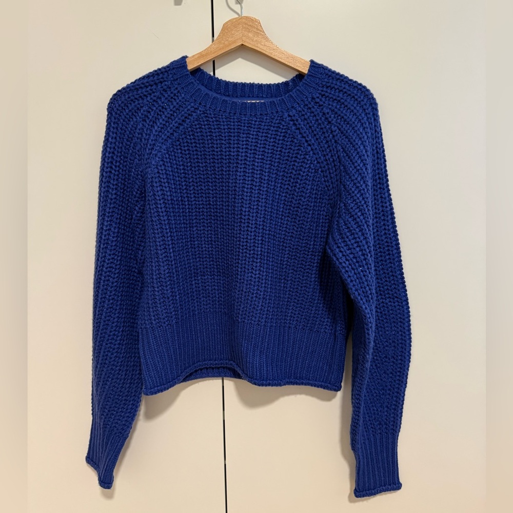 R Dakota RD Style Royal Blue Crew Neck Sweater